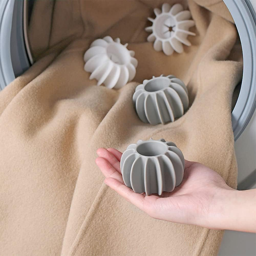 10Pcs Reusable Anti-Winding Washing Machine Ball, Dryer Balls Laundry for Anti-Winding Clothes & Deep Cleaning, Anti-Winding Tidy Clothes Laundry Balls for Washing Machine (4 * 6Cm, Gray+White) image number 5