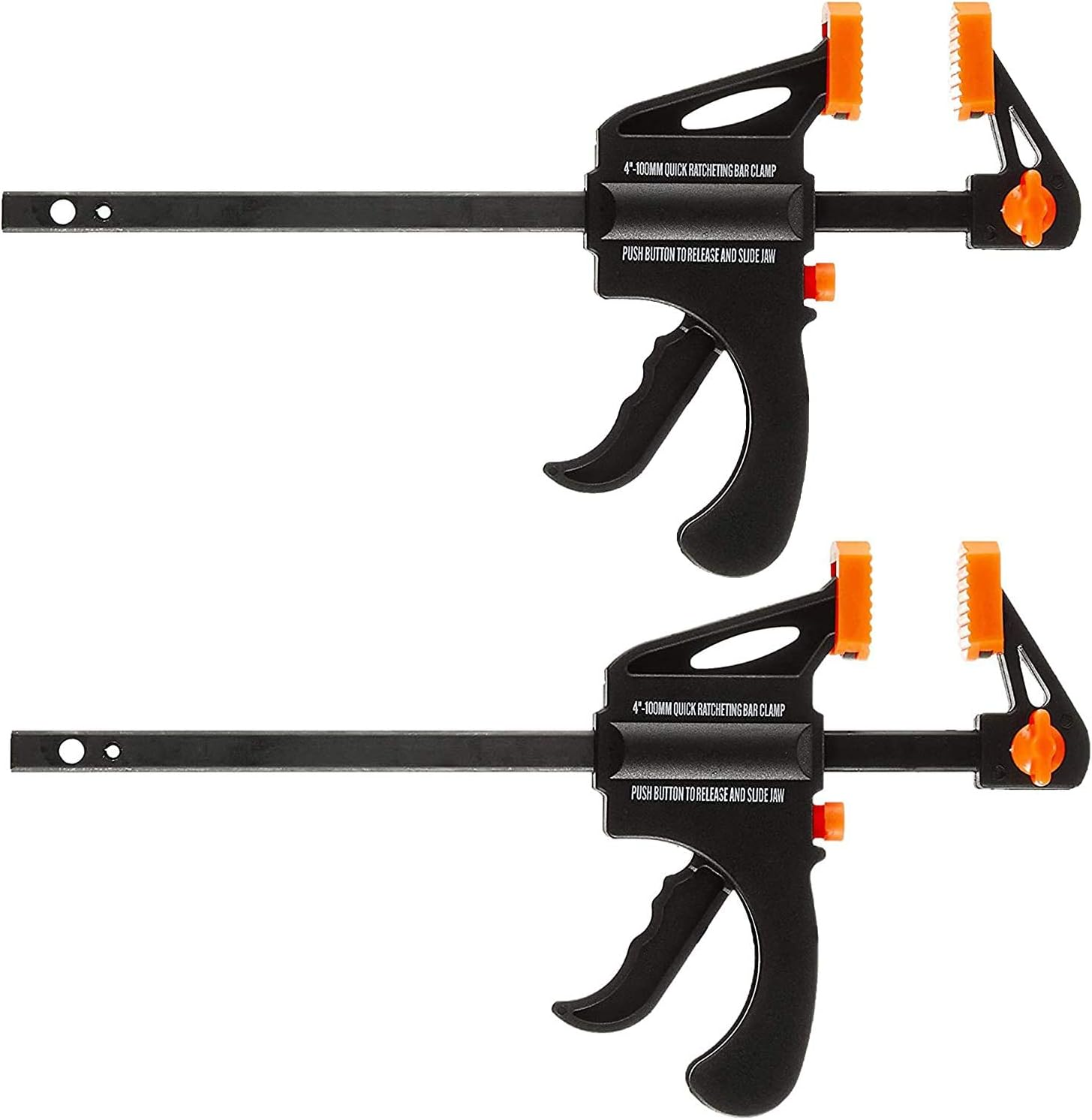 Takagi HQB-100-2P Hobby Quick Bar Clamp, Black, 3.9 Inches (100 Mm), Set of 2, (Tsubamesanjo Brand) [Easy Work Just Squeeze a Lever] Clamp Woodworking Hardware DIY Vise Fixing Hardware image number 3