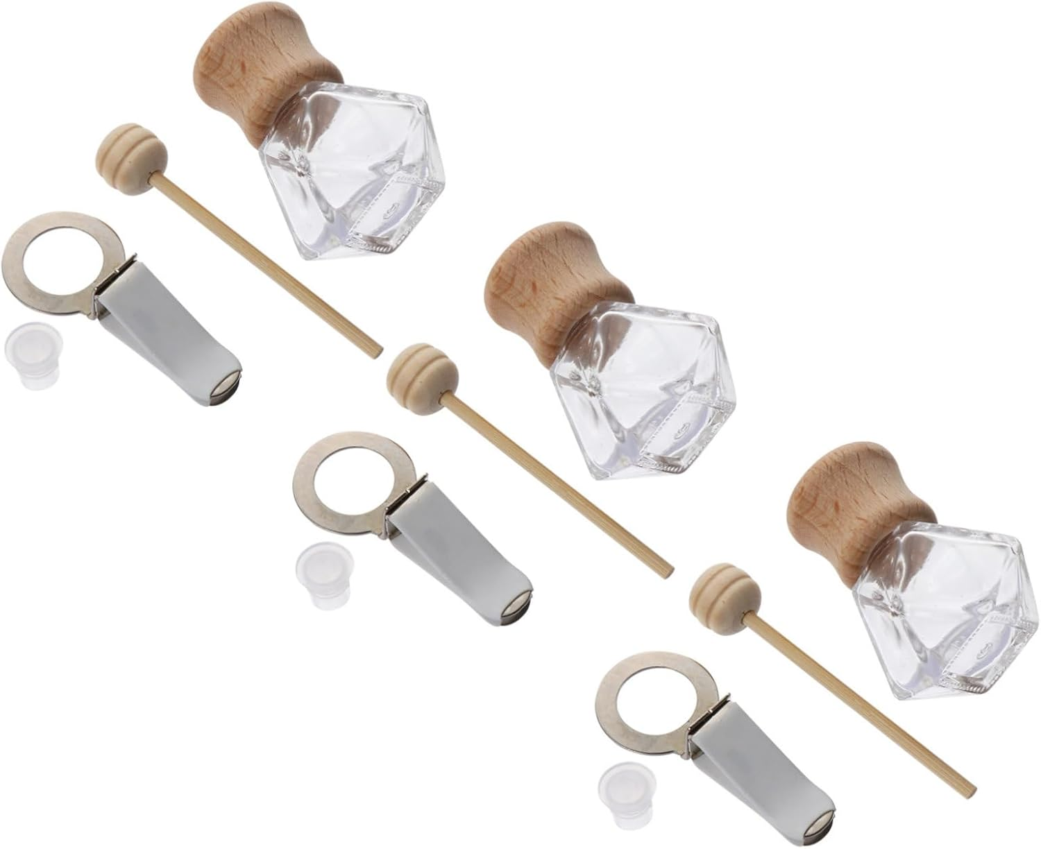 Ciieeo 3Pcs Car Fragrance Diffuser Bottle Empty Perfume Bottles for Essential Oil Diffusers