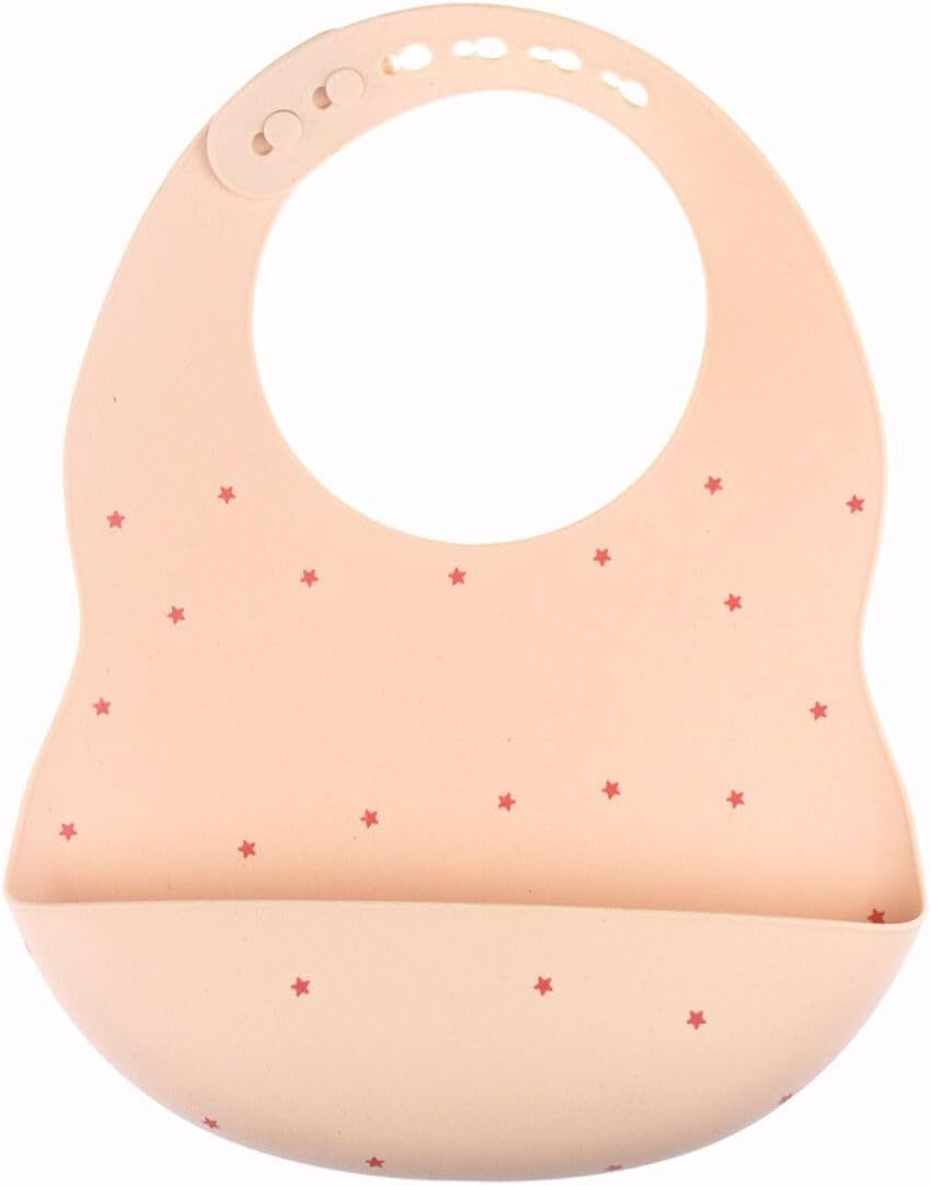 Koala Dream Starry Night Silicone Bib - Pink | Bpa-Free, Adjustable, Easy to Clean, Waterproof image number 1