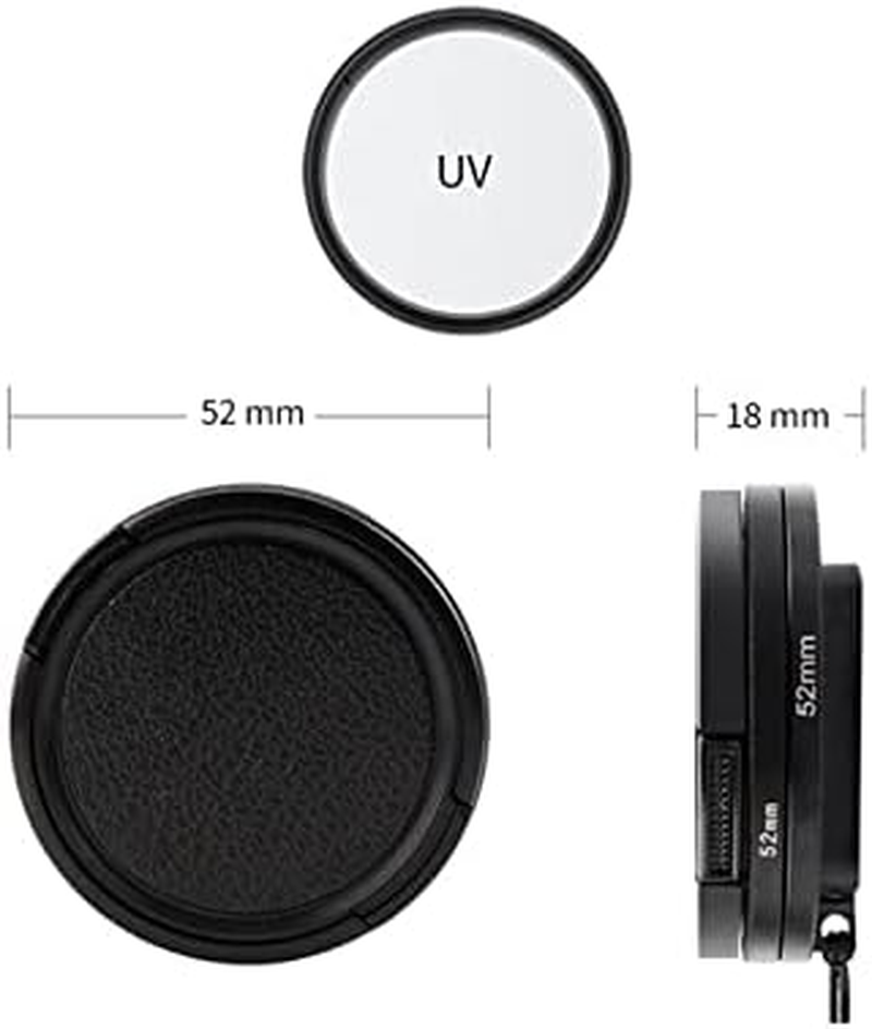 UV 52Mm Filter Lens for Gopro Hero 13 / Hero 12 / Hero 11 / Hero 10 / Hero 9 Black image number 3