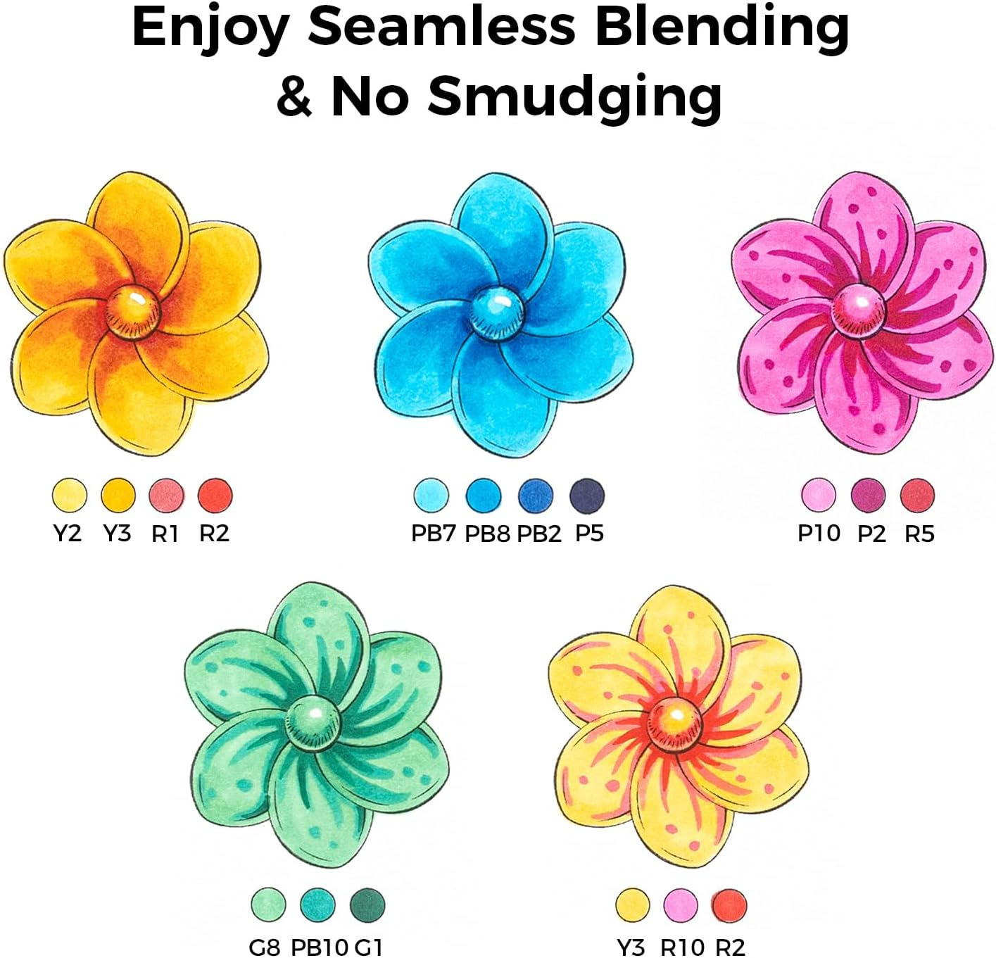 Ohuhu Alcohol Based Brush Markers -Double Tipped Art Marker Set for Artists Adults Coloring Sketch Illustration - Brush & Fine Dual Tips - 216 Colors - Honolulu B of Ohuhu Markers image number 4