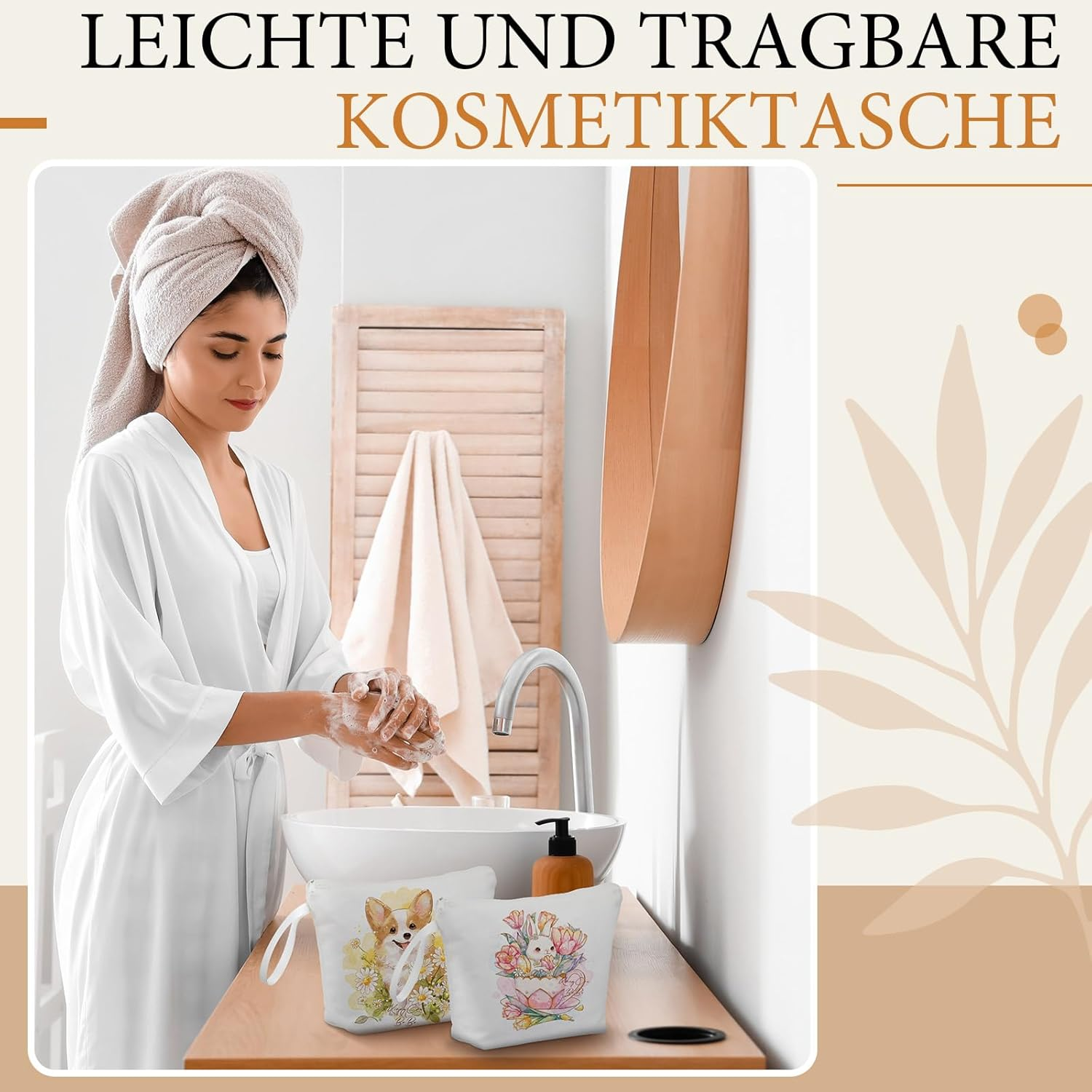 Xuniea Canvas Storage Bags Blank Cosmetic Bag Blank DIY Fabric Bag Blanks for Plotting Bag Pencil Case Painting Gift Bag for Mother'S Day Valentine'S Day Christmas image number 2