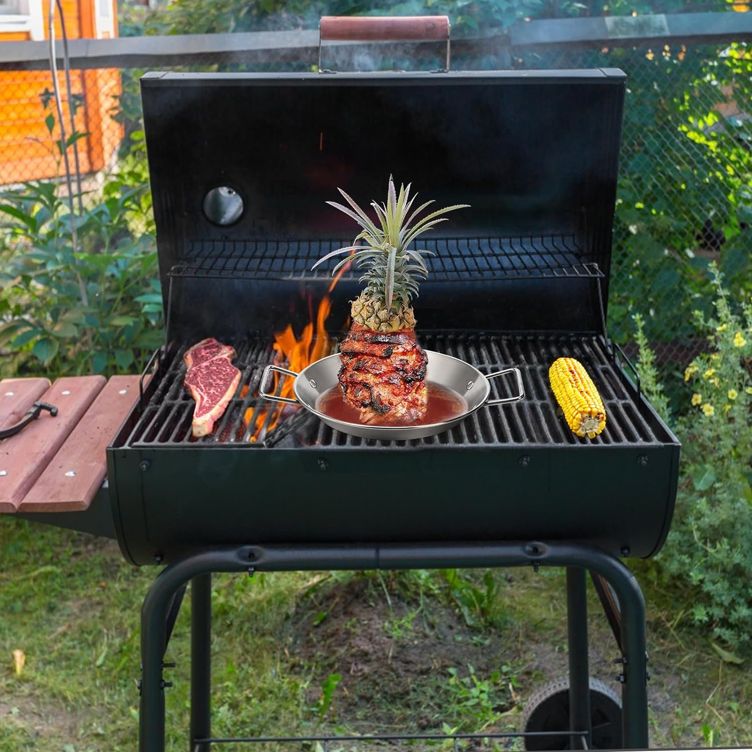 Noamus Al Pastor Skewer for Grill, Stainless Steel Vertical Skewer, Stand Skewer with Removable 3 Size Spikes (8", 10", 12"), Tacos Gyros-Bbq Grilling Pan Accessory for Smoker Kamado Grill Oven Dish image number 3