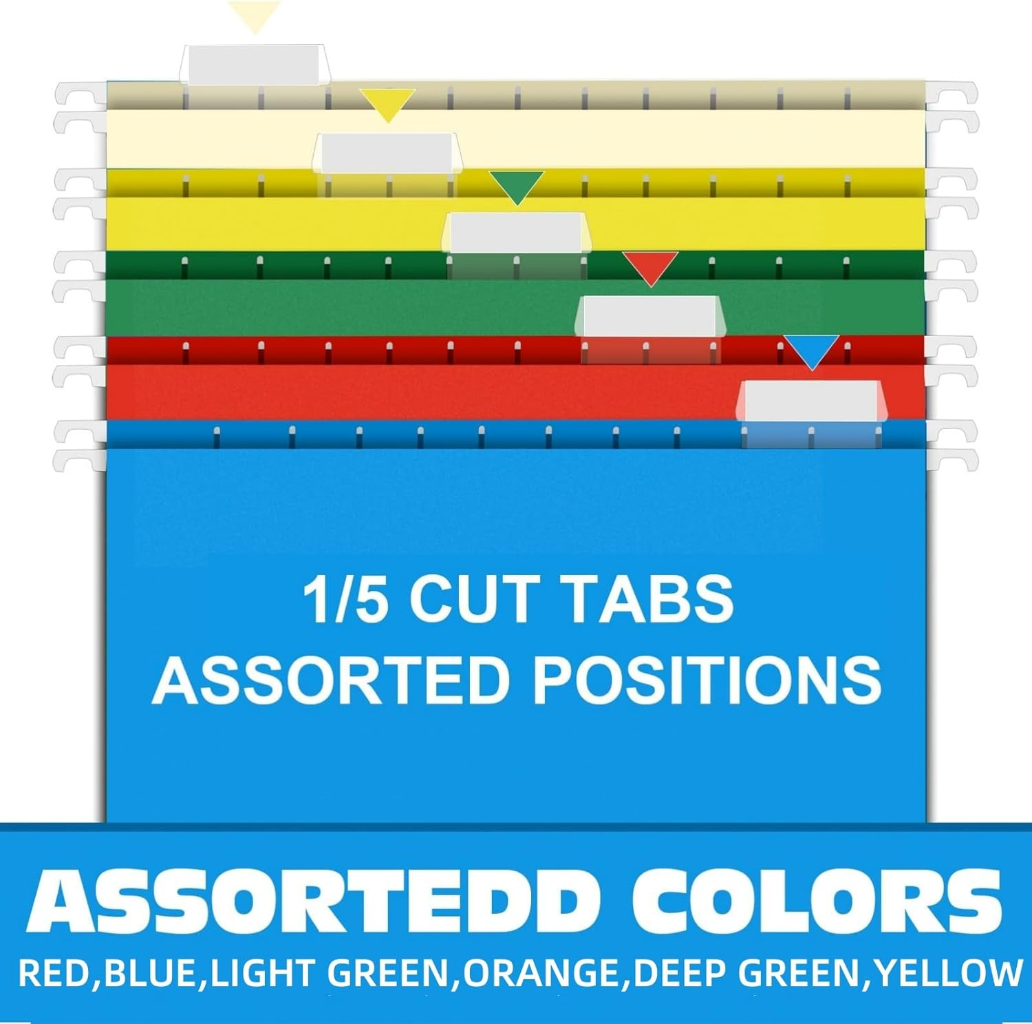 12 Pack Hanging File Folders Letter Size with Havey Duty 2 Inch Expansion Adjustable Tabs File Organizer Ideal for Filing Cabinet Office Desk Files and Document Storage Supplies Holder Assorted Colors image number 1