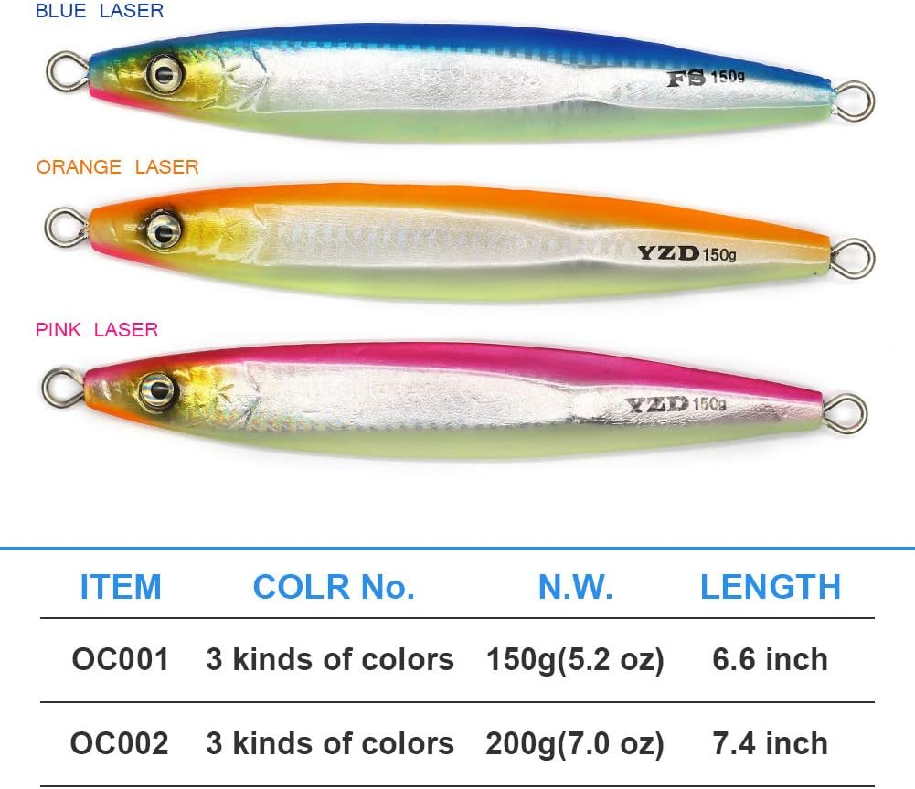 YZD Speed Vertical Butterfly Jig Saltwater Jigging Lures 150G/200G Deep Sea Jigs Fishing Lure Artificial Knife Metal Jig Hard Bait Boat Fishing Lure image number 6