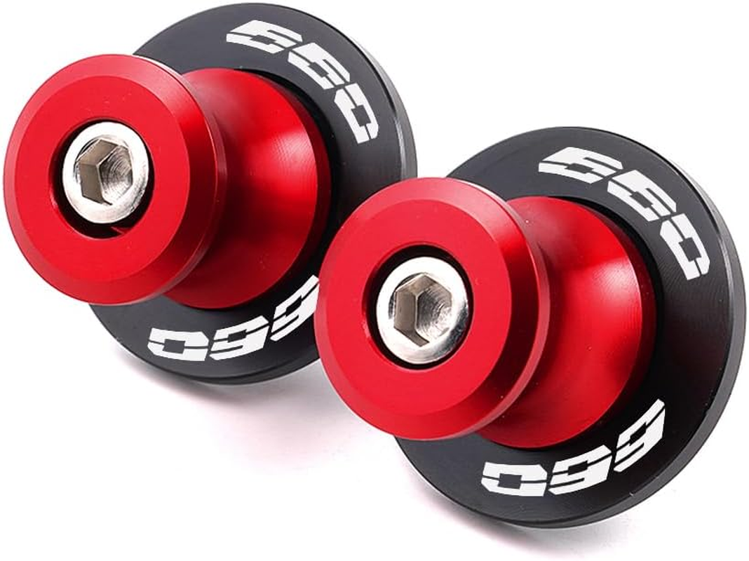 Compatible with 2025 Trident 660 Accessories Trident660 2024 Tiger Sport 660 DAYTONA 660 2023 CNC M8 Motorcycle Swing Arm Spools Sliders Rear Stand Screws (S Red) image number 1