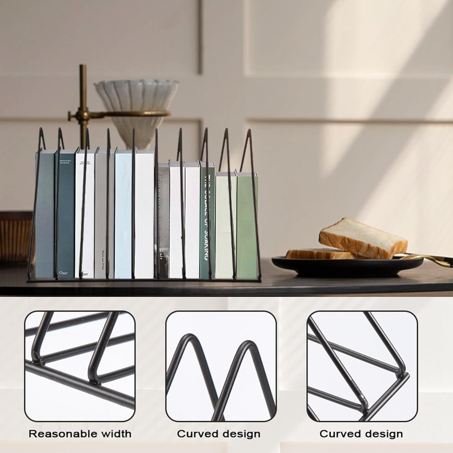 Vinyl Record CD Storage Rack Album Display Rack Multifunctional Vertical European Art Collection image number 5