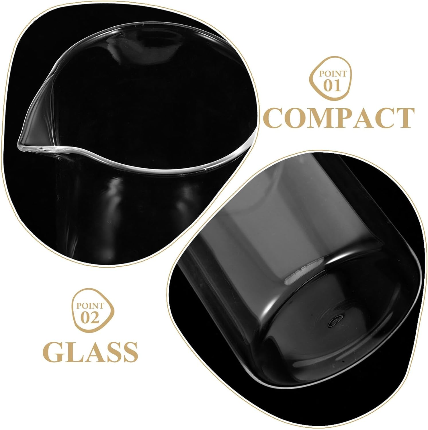 TEHAUX Coffee Press Replacement Cup Glass Beaker for Coffee and Tea Makers Narrow Spout Design Easy Installation Brewing Mug image number 1