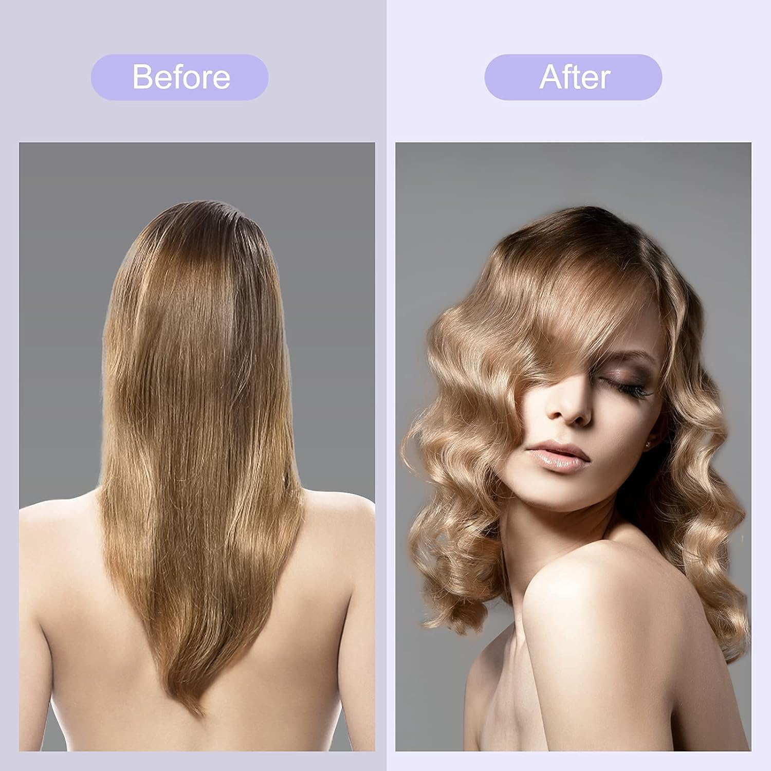 36Mm Curling Iron Hair Crimper Waver - ROVY W Waves Curling Wand, Ionic Deep Waver Hair Curler Tool with Ceramic 3 Barrel for Women, Dual Voltage, Anti-Scald, Easy to Use, 1.42 Inch image number 3