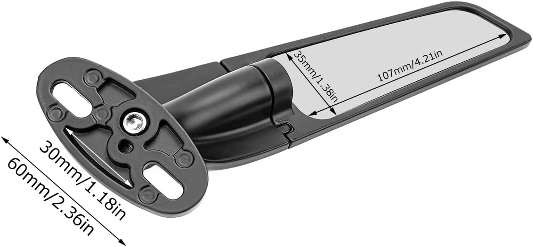 2PCS Motorcycle Rear View Side Mirror, Rotating Wind Wing Adjustable Motorcycle Rearview Mirrors with Installation Accessories, Aluminium Wind Wing for Yamaha R3 V3 R15 R25 R1 R1S image number 2