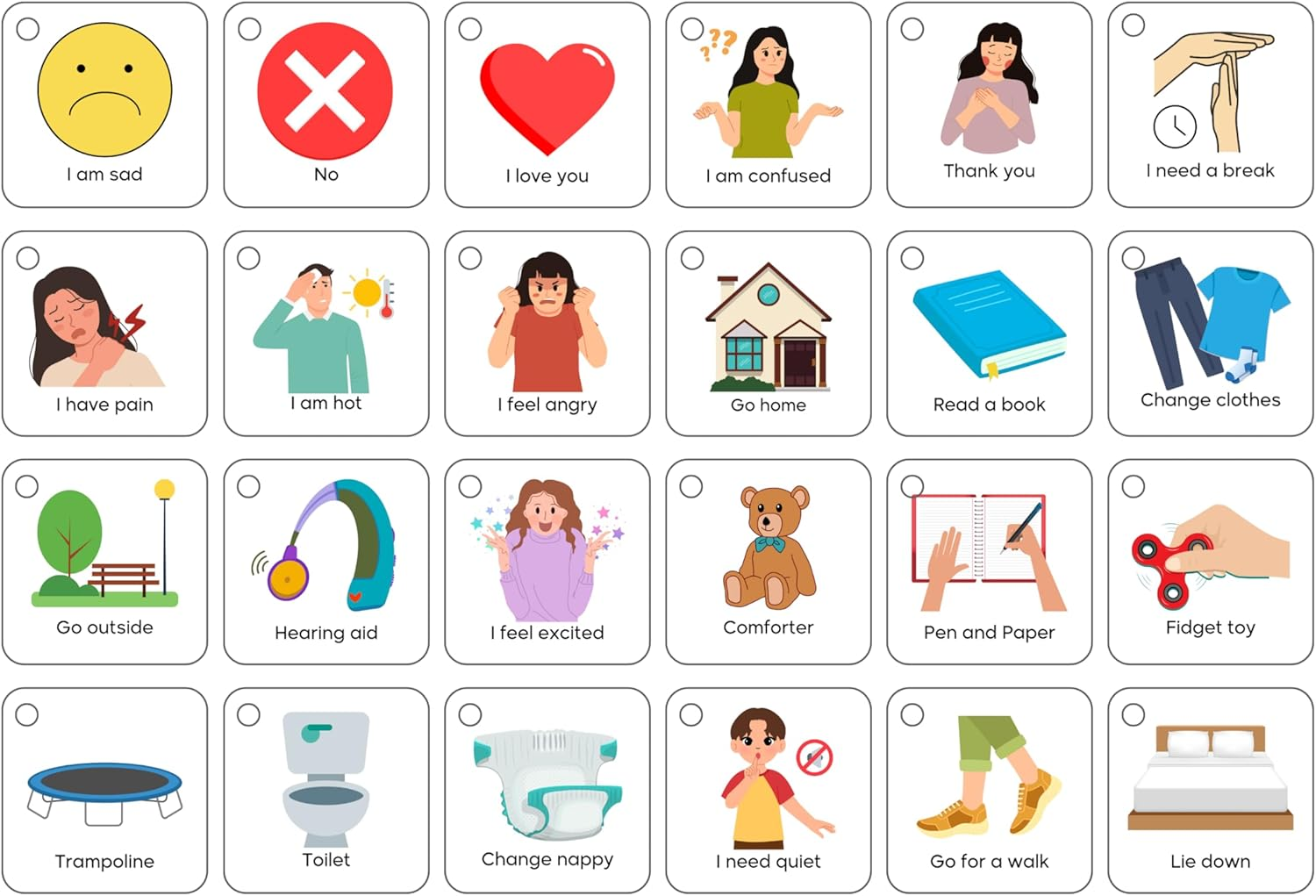 48 Communication Cards, Basic Communication, Special Needs, Autism, Toddler, Hospital Cards, Non Verbal Speech Therapy, Senior image number 2