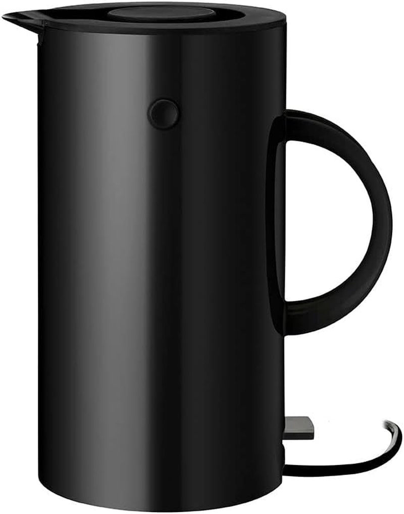 Stelton EM77 Electric Cooker, Kettle, Teapot, Quick Boiling, Low Energy Consumption, Removable Limescale Filter, Safety Switch, 1.5 Litres, Steel, EU Plug