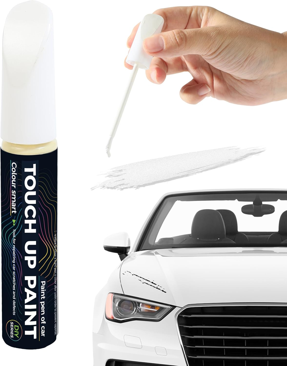 Car Paint Scratch Repair,Touch up Paint for Cars,Car Accessories Car Paint,Car Scratch Repair,Touch up Paint Pen,Car Scratch Remover Pen,Car Touch up Paint Pen for Erase Car Scratches (White) image number 4