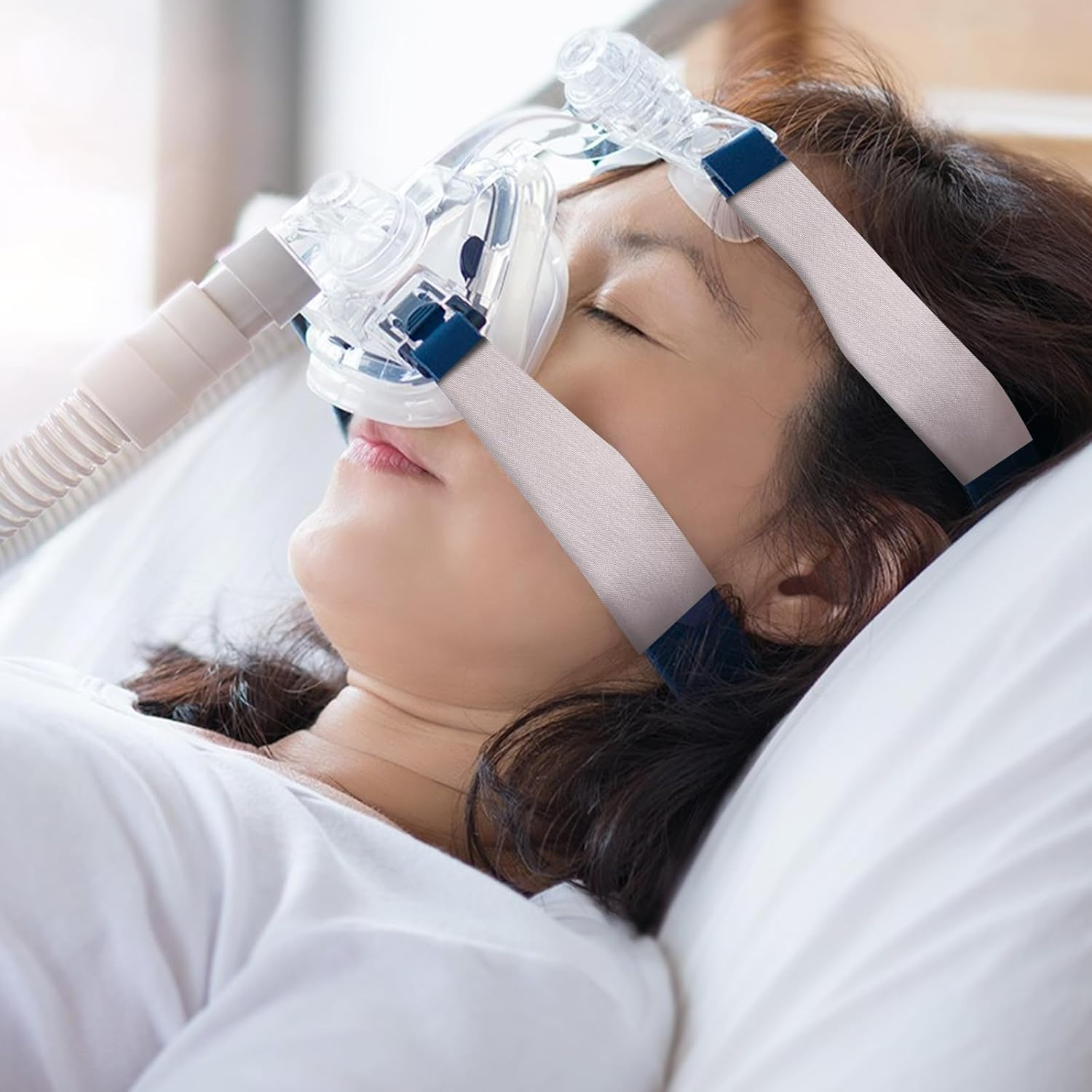 4 Pack Satin Mask Strap Covers, Universal and Reusable Comfort Pads, Face Cushion Cover for Strap Headgear, C P a P Accessories & Supplies Mask Cover Headgear Pads for Reducing Red Marks image number 4