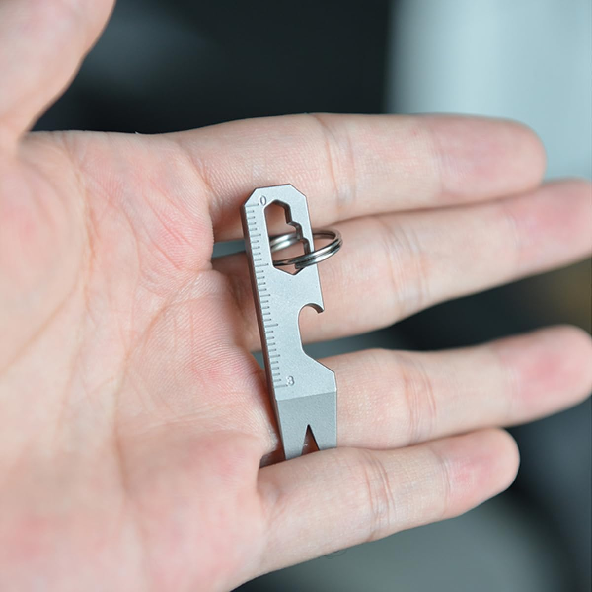 Hamans EDC Pocket Pry Bar Keychain Multi Tool, Titanium Pry Bar, Small EDC Pry Bar for Keychains image number 5