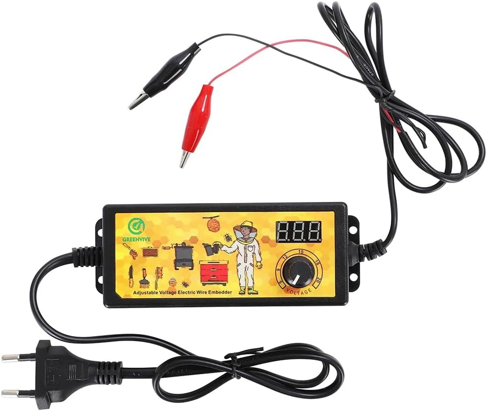 Beekeeping Electric Heating Embedder Frame Digital Display Wire Embedder Beeswax Foundation Installer Temperature Adjustable (Clip Type) image number 2