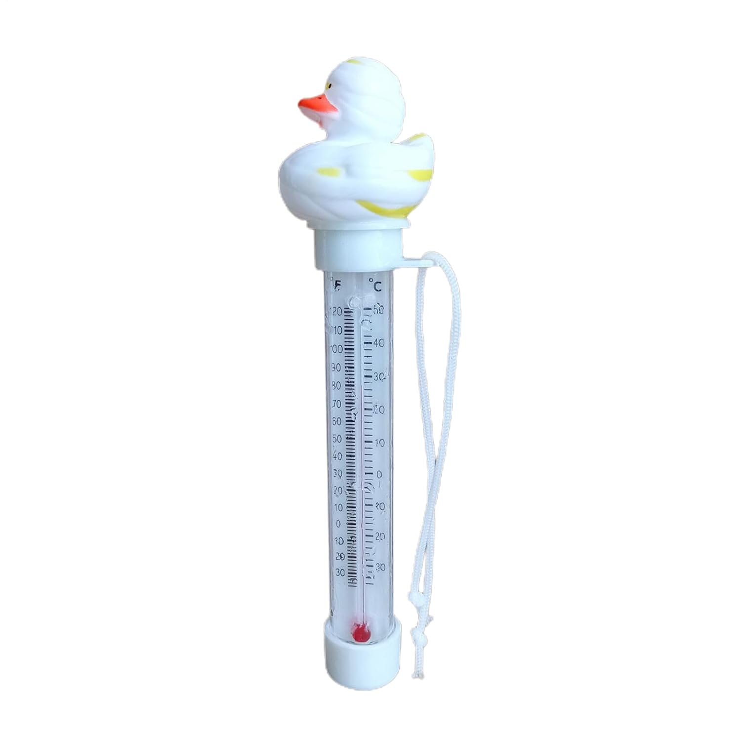 Pool Thermometer Floating Duck,Easy Read Swimming Pool Thermometer with String, Cute Duck Pools Temperature Gauge, Water Temperature Thermometers, for Ice Bath, Cold Plunge, Spa, Pond, Hot Tub, Bath