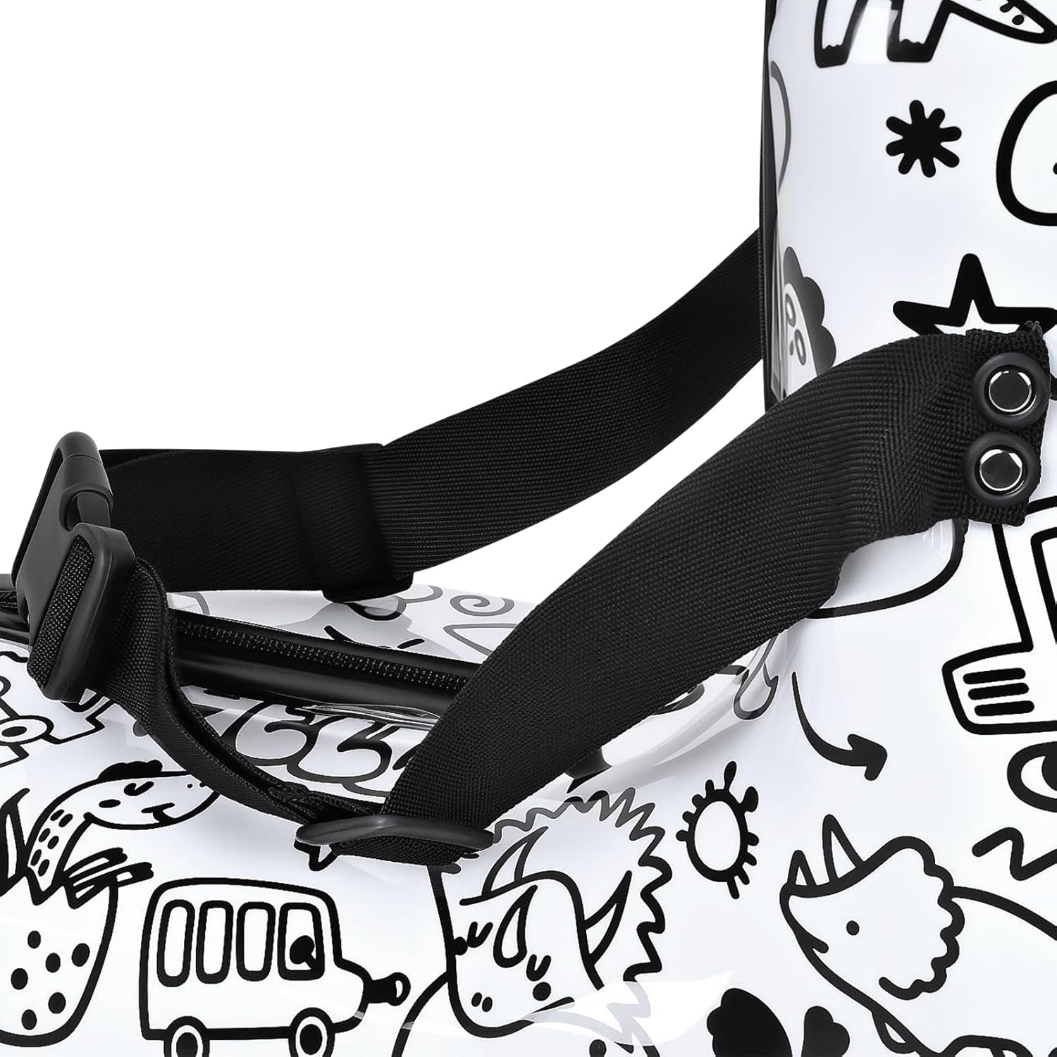 Ausadom Kids Ride on Luggage with DIY Coloring, Durable Lightweight Carry on Travel Suitcase with Spinner Wheels image number 4