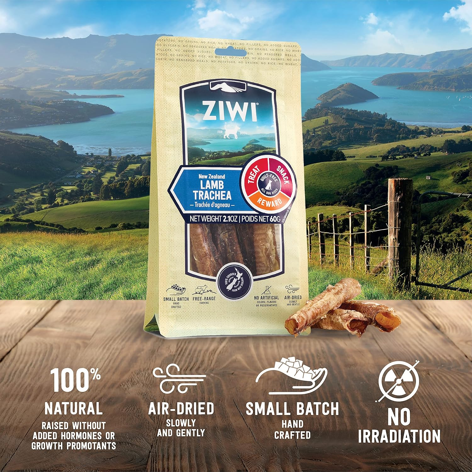Ziwi Peak Dog Treat Lamb Trachea 60G image number 3