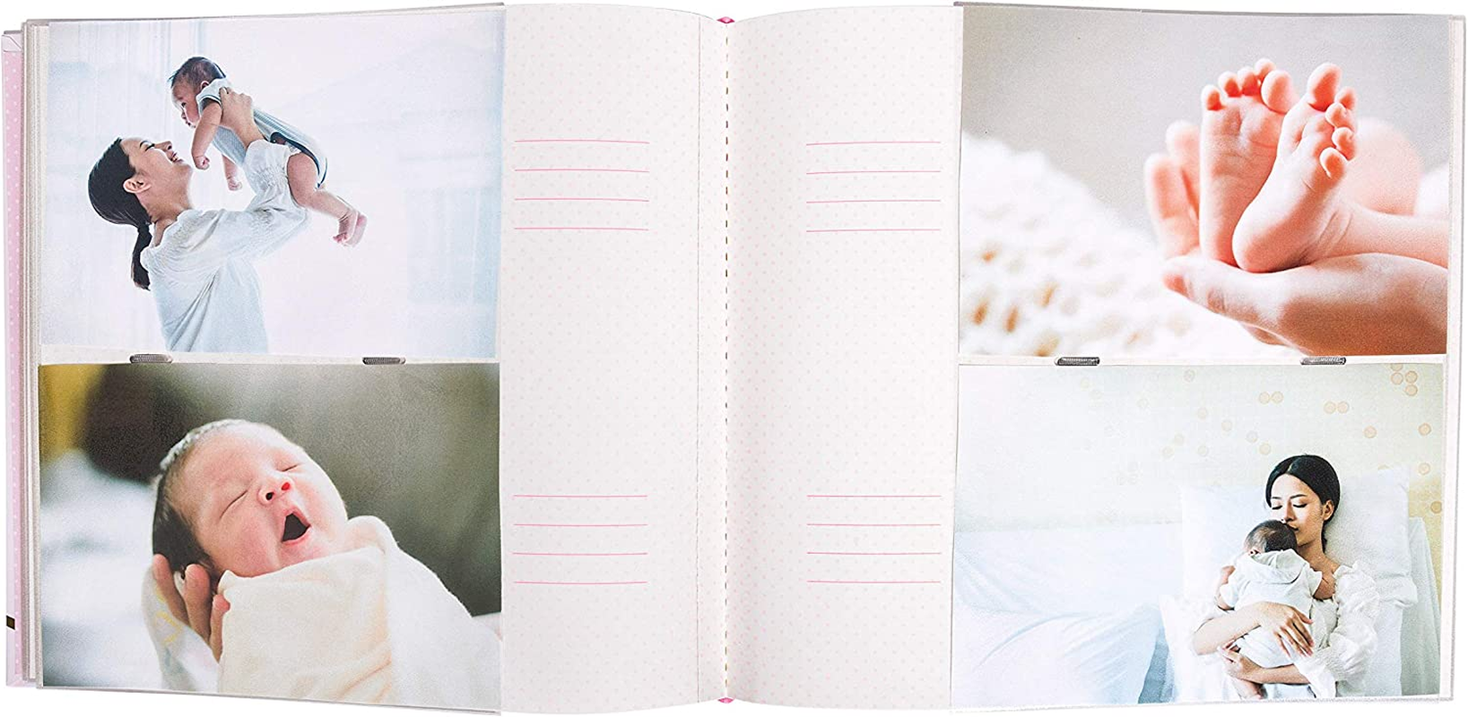 Lil Peach Bird Photo Album, Memory Keepsake Babybook, Gender-Neutral Baby Accessory for New and Expecting Parents, Pink image number 1