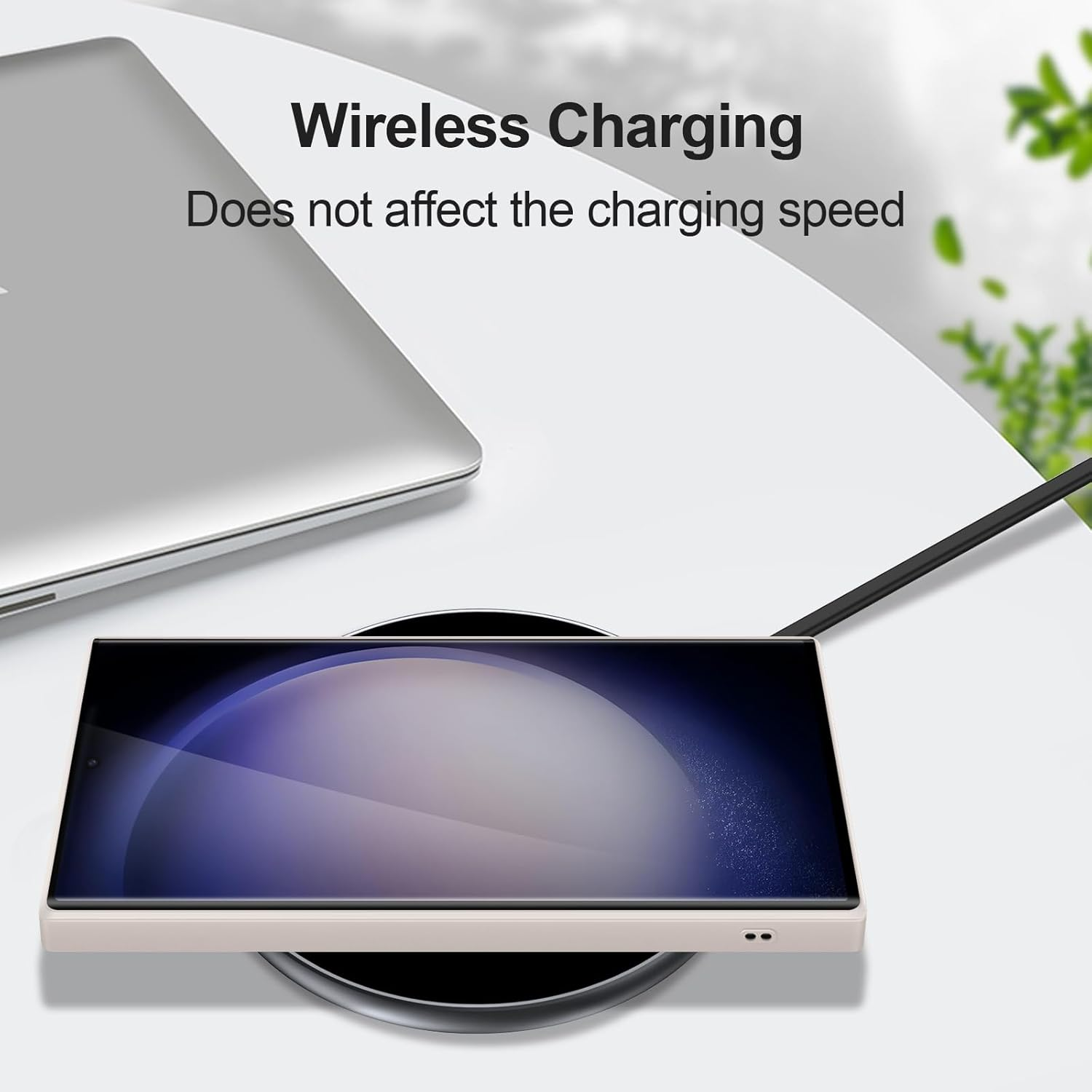 Giiyoon Silicone Case Compatible with Samsung Galaxy S23 Ultra 5G, Full Body Silky Soft Touch Phone Case with Camera Protection, Shockproof Cover with Microfiber Lining, off White image number 2