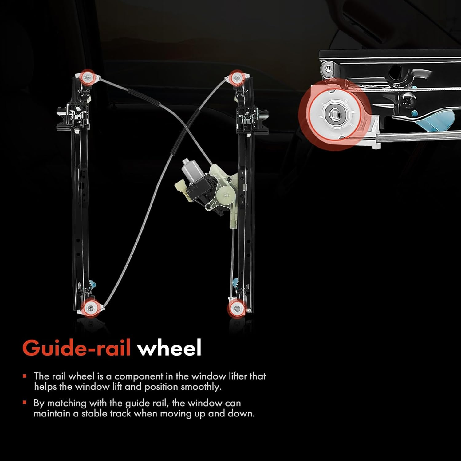 Frankberg Window Regulator with Motor 4/5-Door 6-Pin Front Right Compatible with Discovery V L462 All Engines SUV 2016-2021 LR083210 image number 6