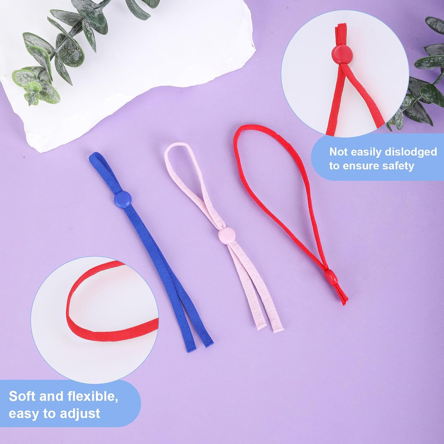 120 Pcs Puppy Collars for Litter, Adjustable Soft Newborn Puppy Collars Tiny Kitten Collar, Elastic Whelping Collar for Puppies, Identification Loops for Small Pet Kittens Puppies (Colorful) image number 5