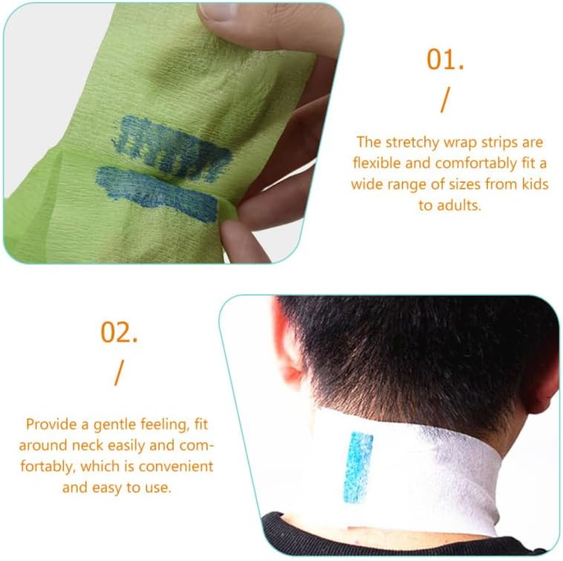 FRCOLOR 6 Rolls Barber Neck Strips Hair Wrap Paper Strips Soft Flexible for Hair Cutting Styling Salon