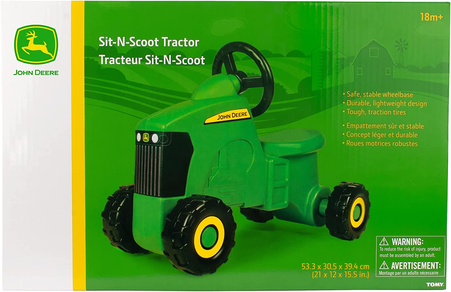 John Deere 35189 Foot to Floor Tractor Ride-On, Green, One Size image number 1