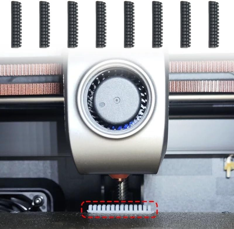 WADY 8 Pcs 3D Printer Silicone Nozzle Brush for Bambu Lab A1,Nozzle Wiper Cleaning Tool for 3D Printer Hotbed,Nozzle Silicone Brush Consumables Cleaning Tool for 3D Printer Hotbed of Printer Parts image number 4