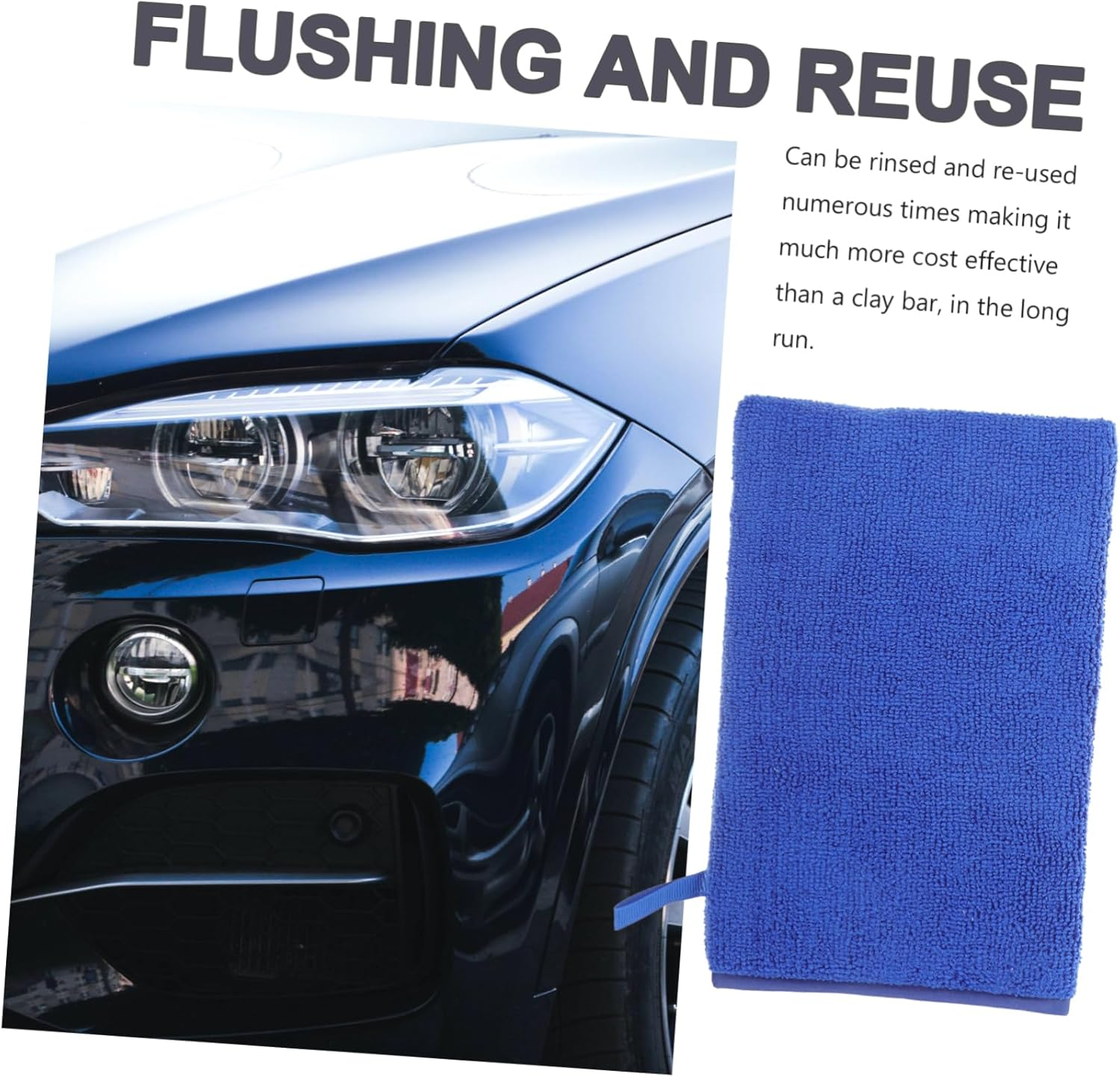 Cabilock Car Washing Gloves and Clay Mitt Blue, Sludge Removal Clay Towel for Automotive Detailing and Polishing, Suitable for Car Care and Cleaning image number 5