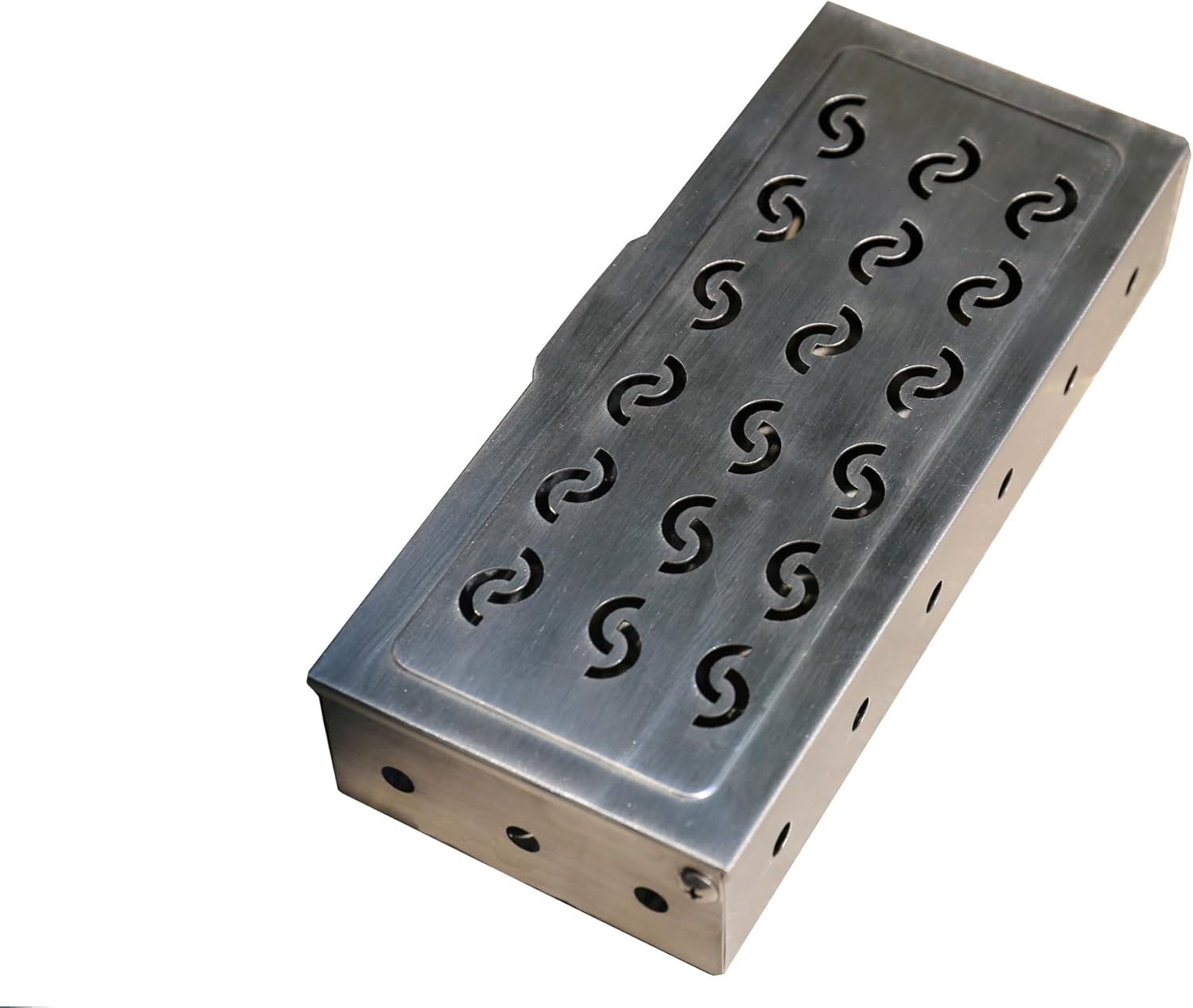 La Cuisine Smoker Box for Charcoal & Gas Grill Stainless Steel - BBQ Wood Chip Smoker Box, Enhance Grilling Flavors for BBQ, 9" L X 4" W X 2" H image number 1