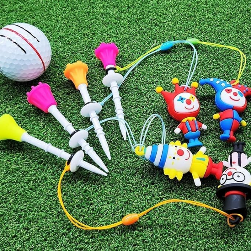 Upgraded Premium Big Head (Silicone) Golf Tees 3-1/4 - Adjustable Height - Consistent Easy Tee up - Tee off Durable - Golf Tee Hanger - 1 Pack image number 1