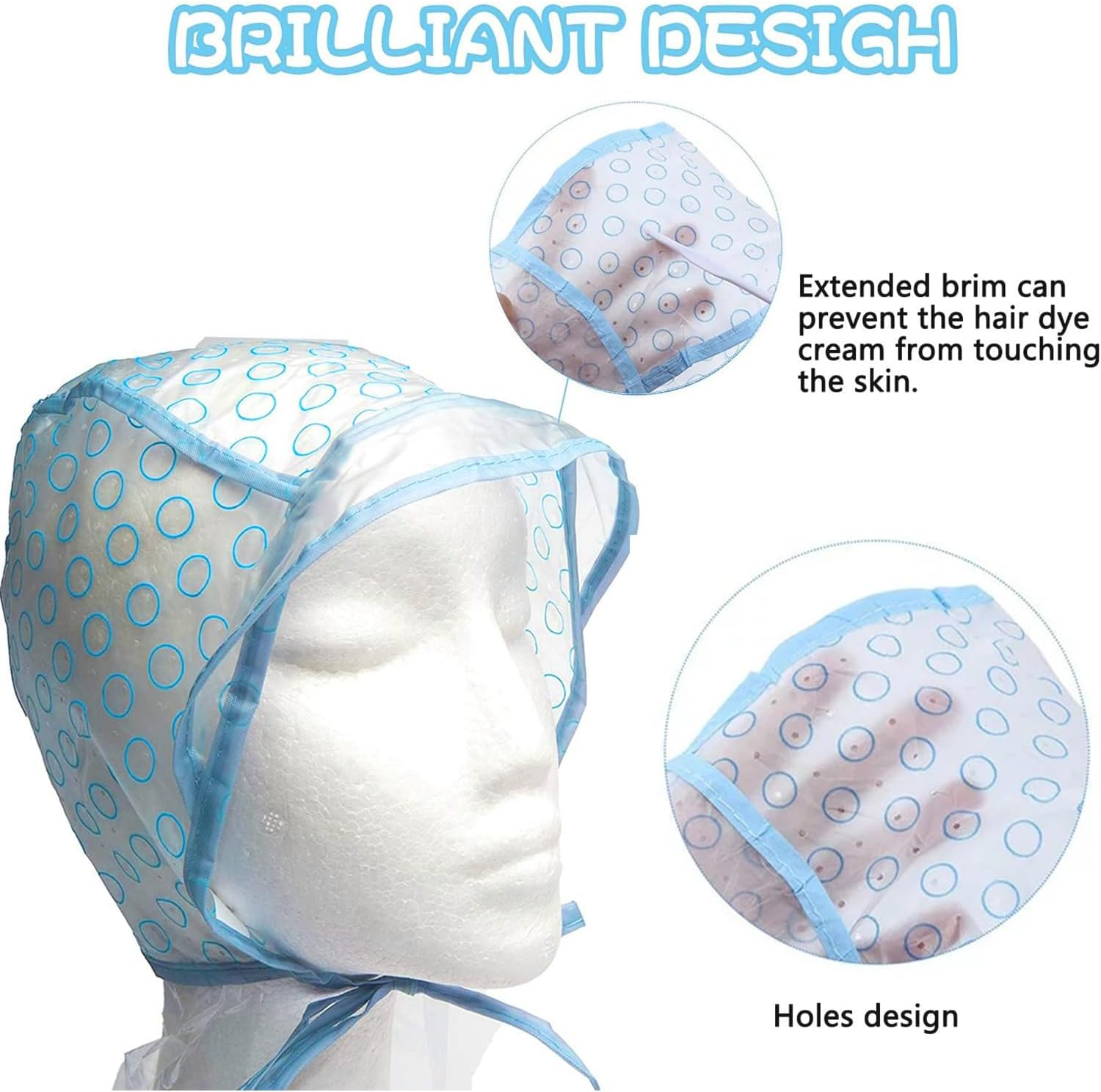 3 Sets Highlight Hair Coloring Kit Include Hair Coloring Brush, Hook Needles, Hair Coloring Dye Cap, for DIY Salon Hair Dye Tools, Colouring Tools & Accessories image number 4