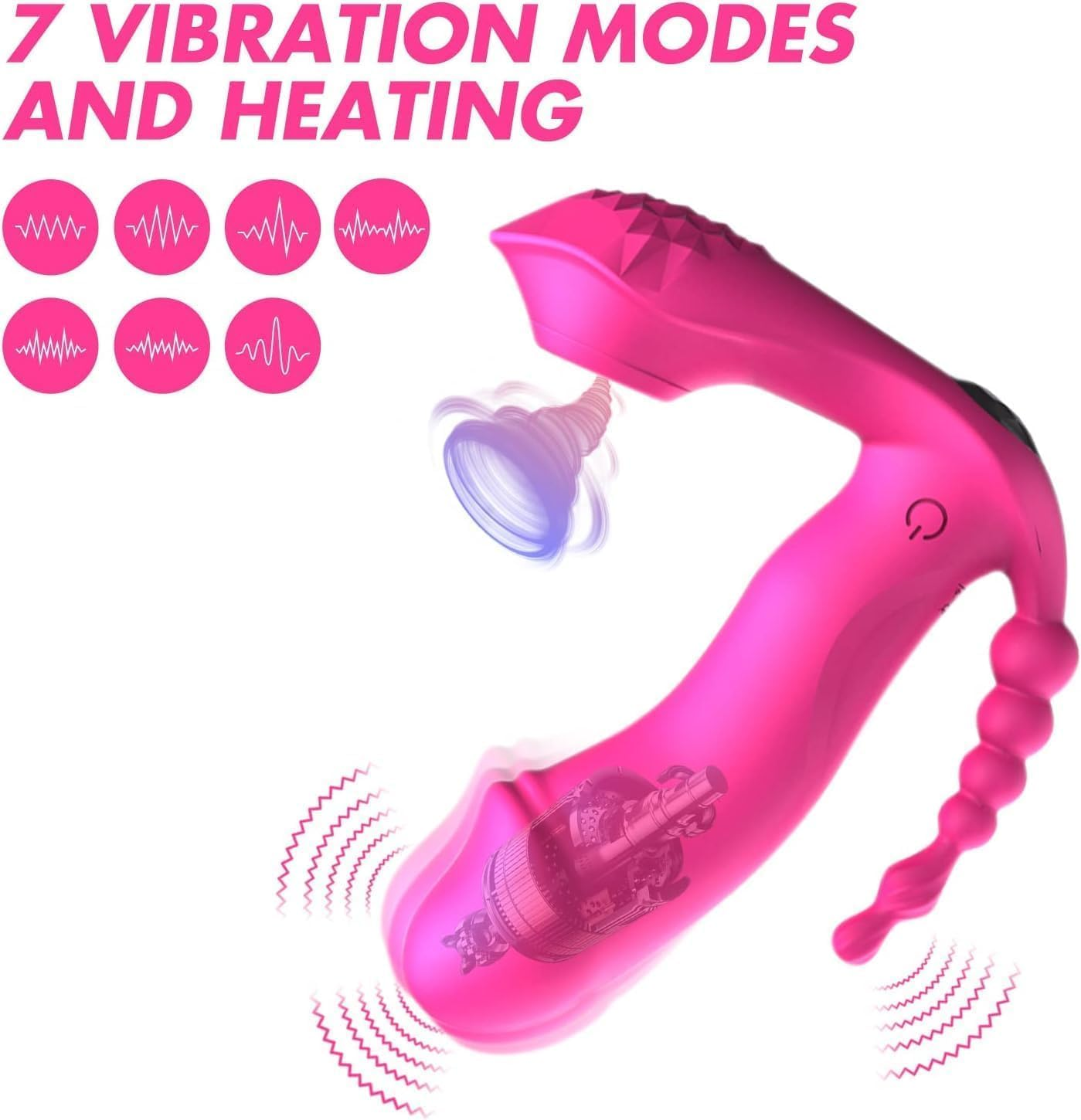 Toy for Women - Juguete Chupador De Cl&iacute;toris Rosa Con 10 Ventosas Intensas - Juguete Sexual Rosa Con Lengua Y Succi&oacute;n - Recargable Estimulador De Pezones De Cl&iacute;toris Regalos De Cumplea&ntilde;os image number 2