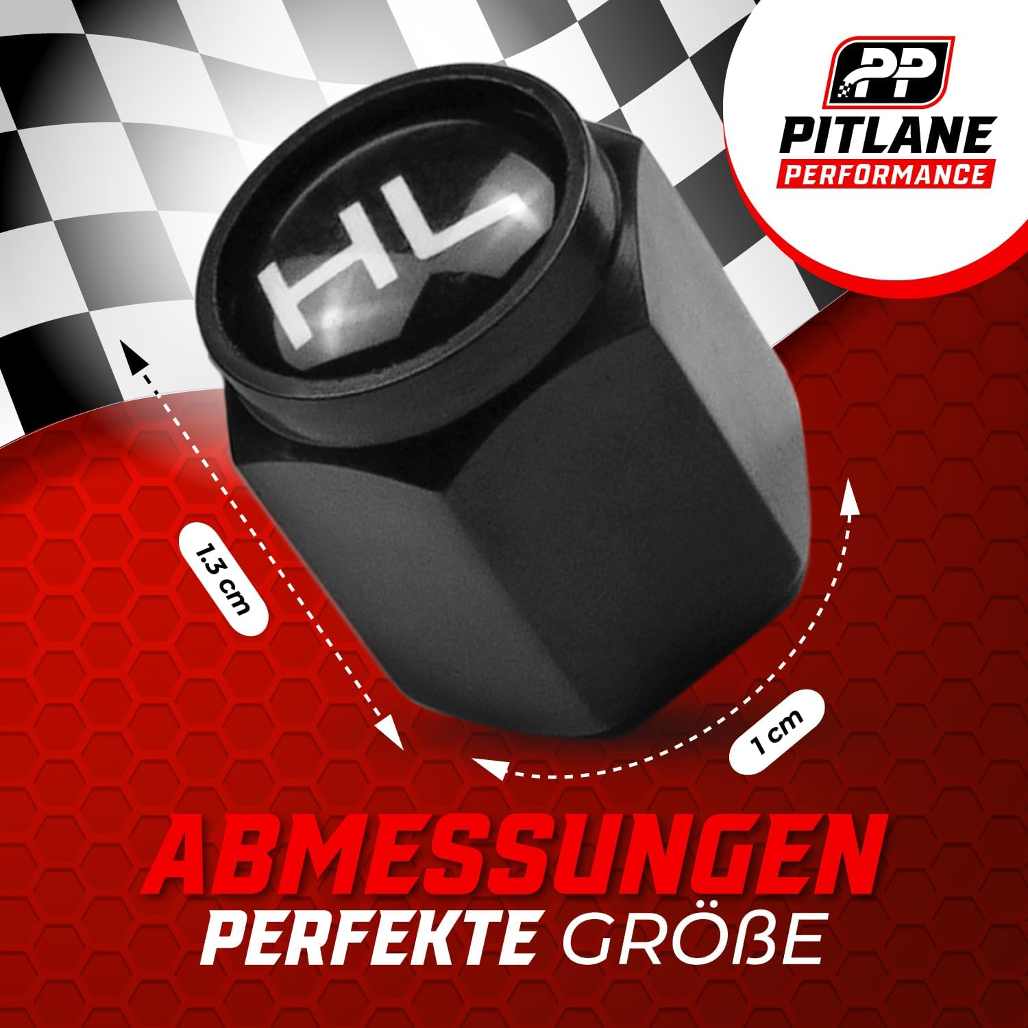 Valve Caps with Lettering Set of 8; Valve Covers with Marking Ideal for Storing Winter Tyres and Summer Tyres for Cars, Suvs, Motorbikes and Much More (Black) image number 1