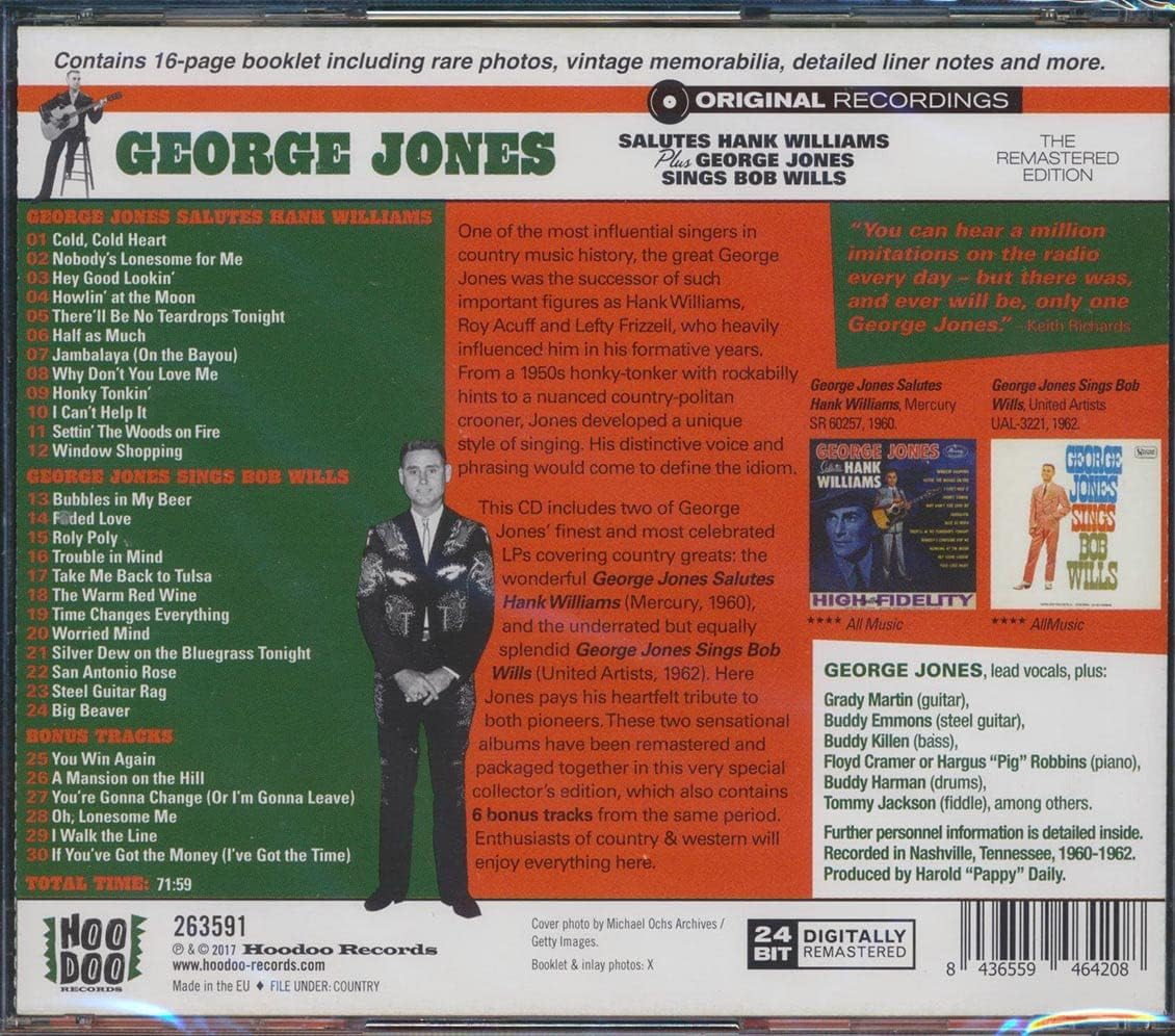 Salutes Hank Williams / George Jones Sings Bob Wills image number 1