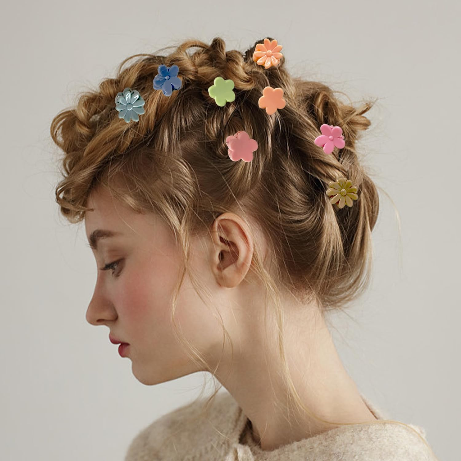 150 Coloured Plastic Hair Pins, Knitting Supplies for Children, Cute and Compact Hair Pins and Decorations for Girls' Hairstyle