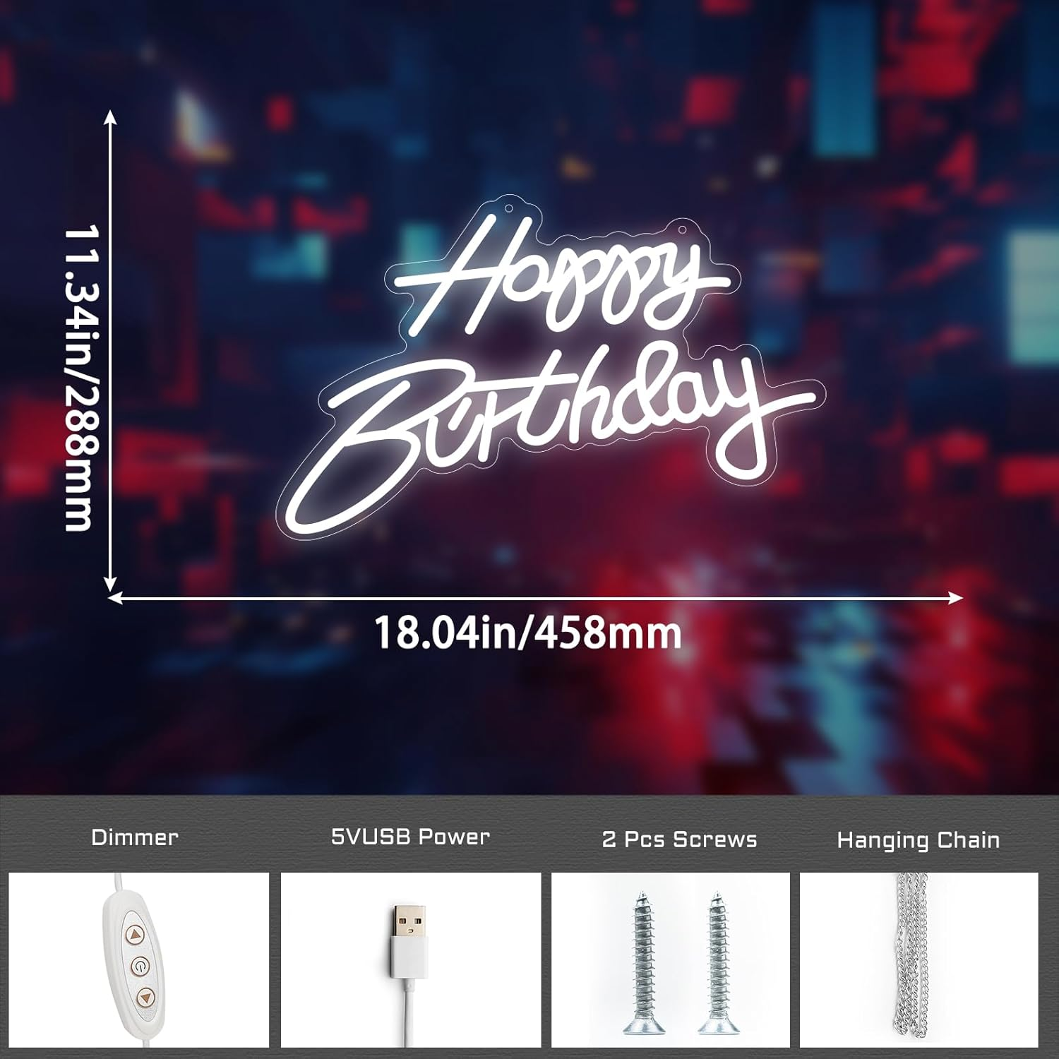 Neon Signs for Room Decor, Light up Dimmable LED Bedside Wall Lamps with USB Powered, Cool Birthday Bedroom Presents for Boys, Gaming, Teens, Kids, Friends, Girl - Ohbaby image number 3