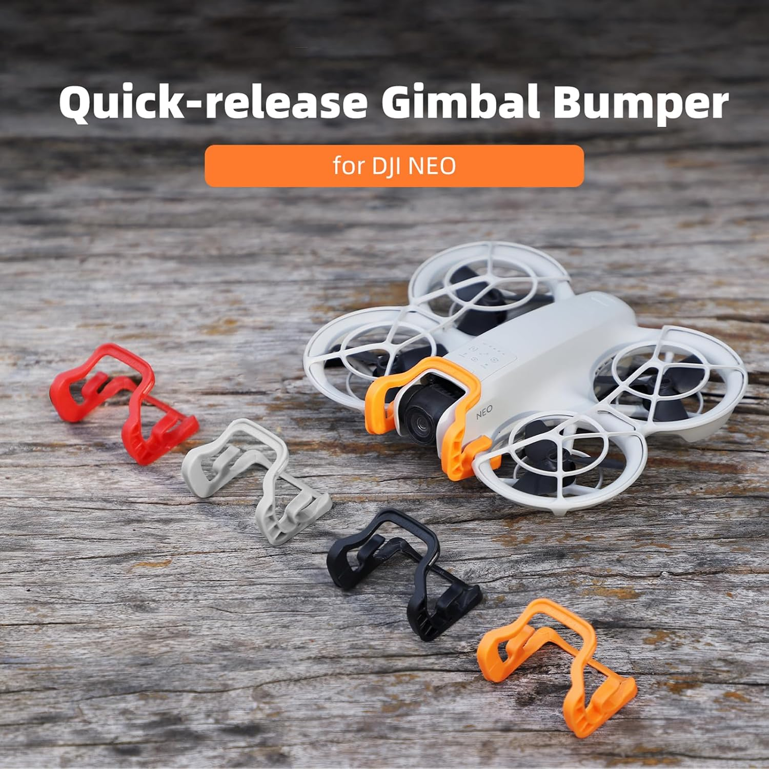 ZJRXM Neo Bumper Protective Bar Accessories, Gimbal Bumper Guard for DJI Neo Drone, Anti-Collision Protection Strip for DJI Neo Drone Camera (Black) image number 3