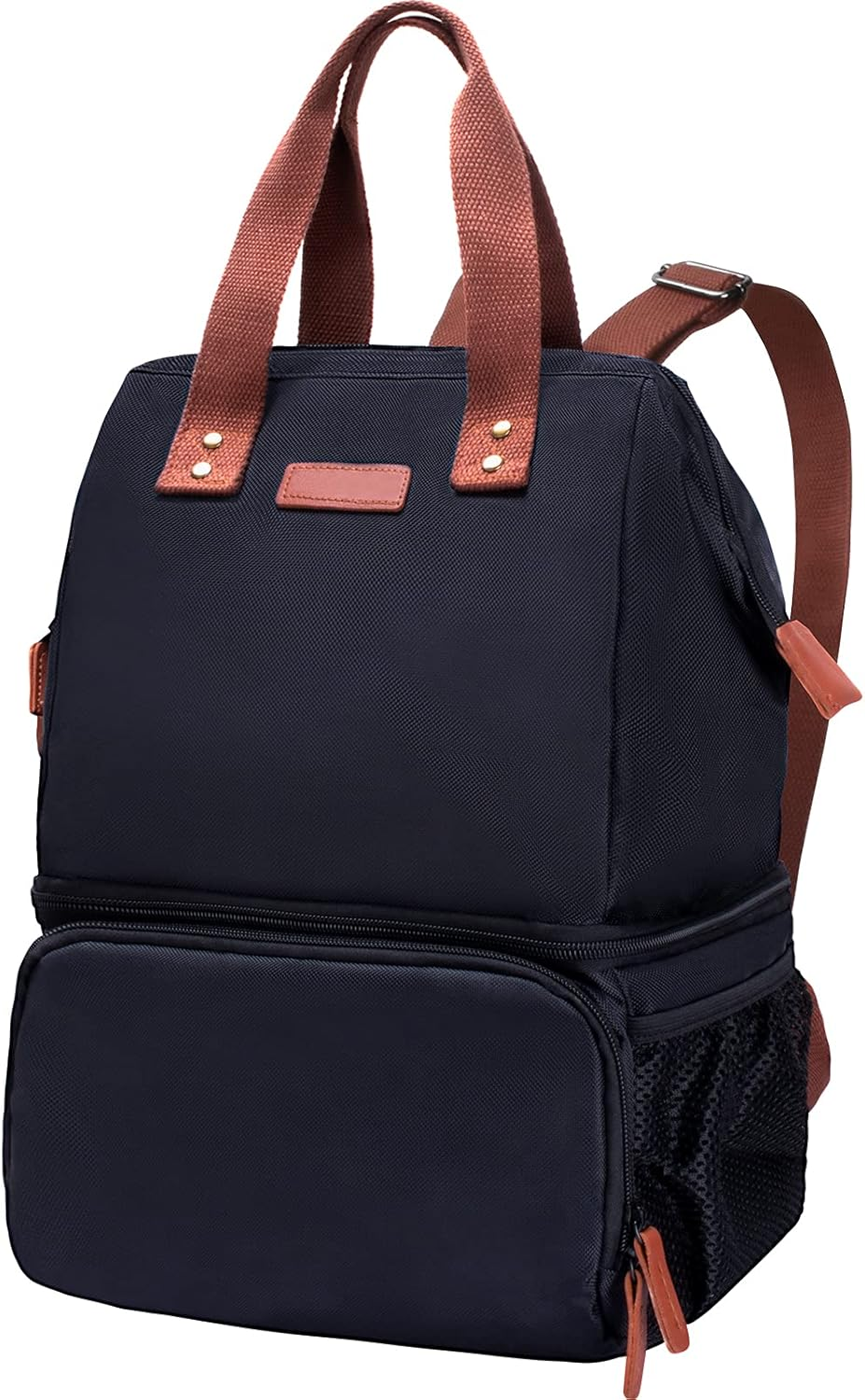 ZATOGOO Cool Bag Cool Backpack 20 L Double Layer Large Cool Bag Thermal Bag Picnic Bag Insulated Bag Waterproof Leak-Proof for Beach, Hiking, Family Trips Black