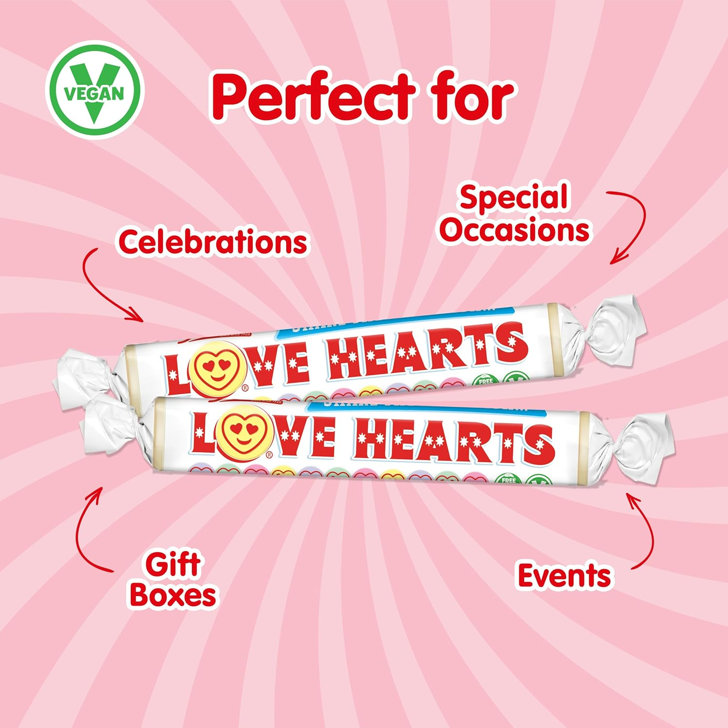 Swizzels Giant Love Hearts,24 Count (Pack of 1) image number 1