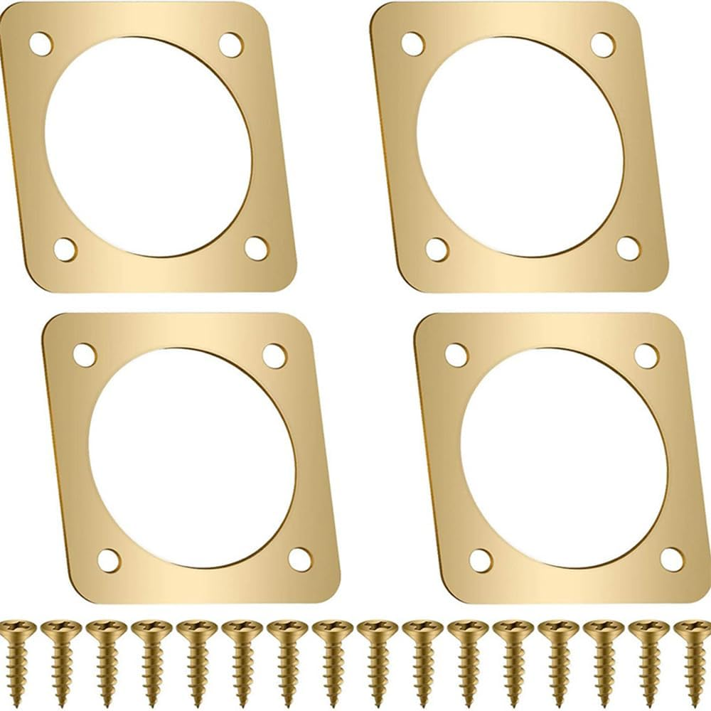 4-Piece Metal Bird House Guard Set &ndash; Durable Copper & Steel Hole Protectors for Bluebird, Sparrow & Small Bird Houses &ndash; Easy Install, Weather-Resistant (Gold, 1/4 Inch) image number 6