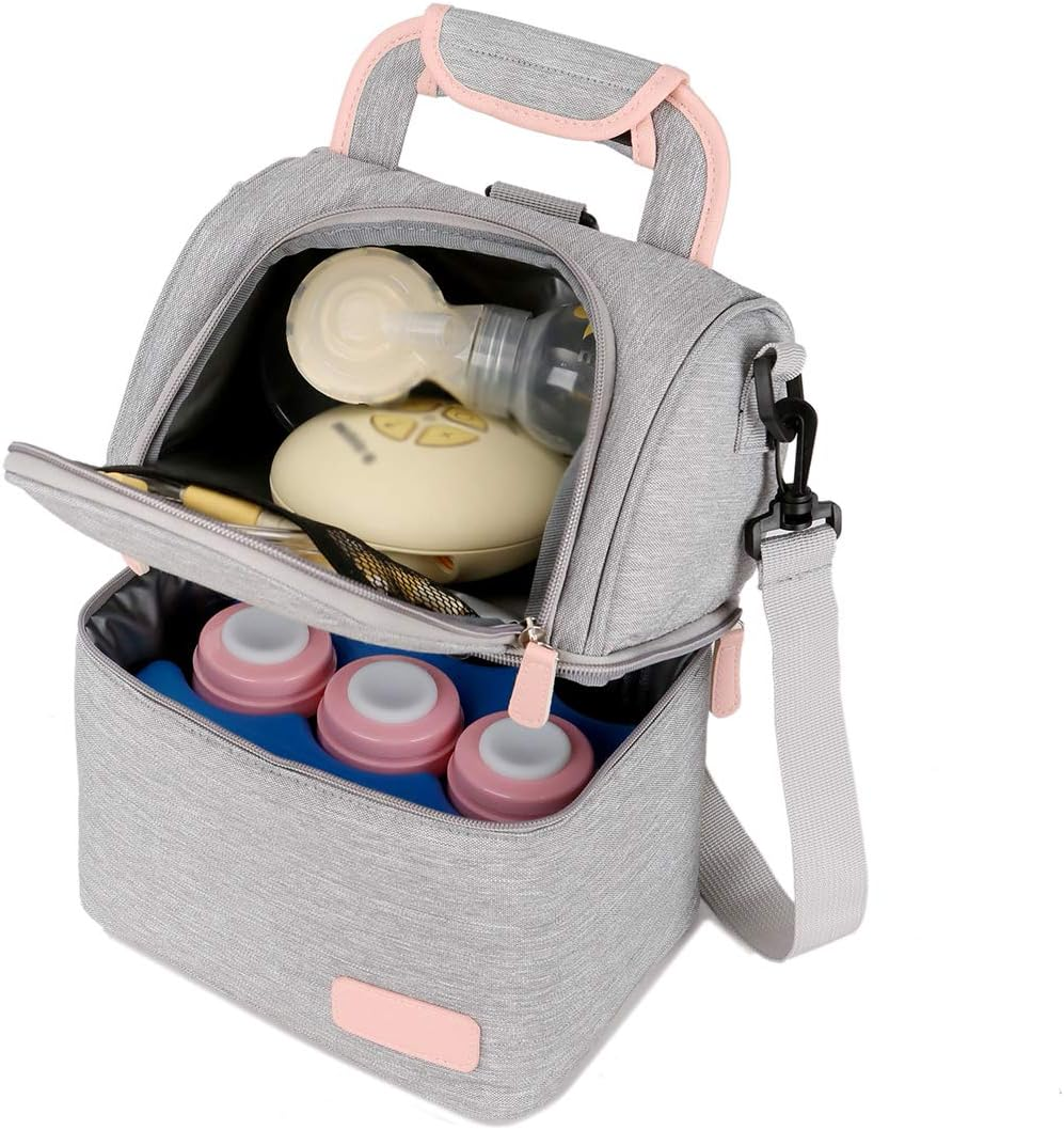 Mengshen Waterproof Breast Milk Baby Bottle Cooler Bag Rucksack - Portable Thermal Insulated Lunch Box/Large Capacity Handbag/Baby Milk Bag Freezer/For Work Mommy Women Men