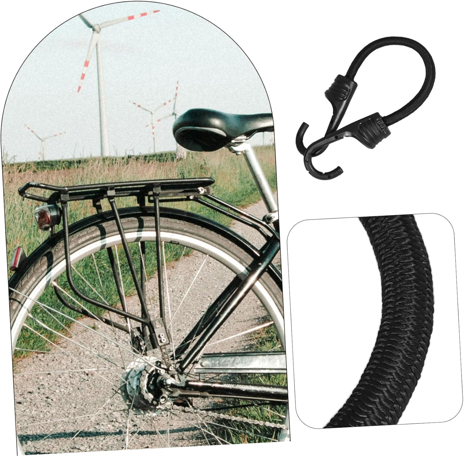 LIGIGWASH 12Pcs Elastic Luggage Straps Tie down Straps Hooks for Car Trunk Bike Rear Rack Outdoor Camping image number 3