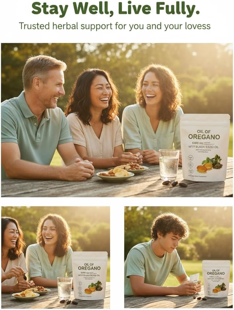 Oil of Oregano Softgels 6000Mg per Serving, 2 in 1 Formulated with Black Seed Oil 200Mg, 4X Strength Carvacrol & Thymoquinone | Plant Based, Non-Gmo & Immune Support (300 Softgels) image number 5