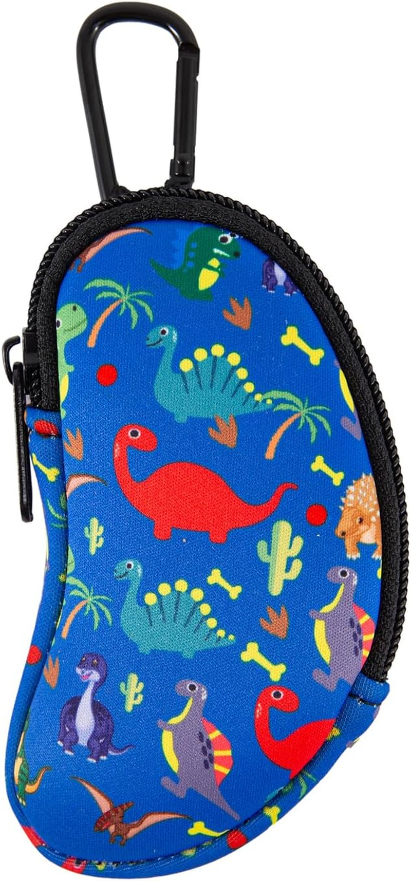 AGDGV Asthma Inhaler Case Holder with Carabiner Clip, Dust-Proof Travel Organizer Bag for Adults & Kids - Lightweight Portable Design with Mesh Pocket & Velvet Lining (Case Only, Cute Dinosaur Design) image number 3