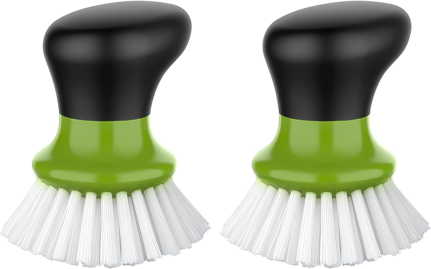 MR.SIGA Dish Scrub Brush, Palm Brush Dish Scrubber with Ergonomic Grip, Kitchen Brushes for Dishes, Gray, Pack of 2