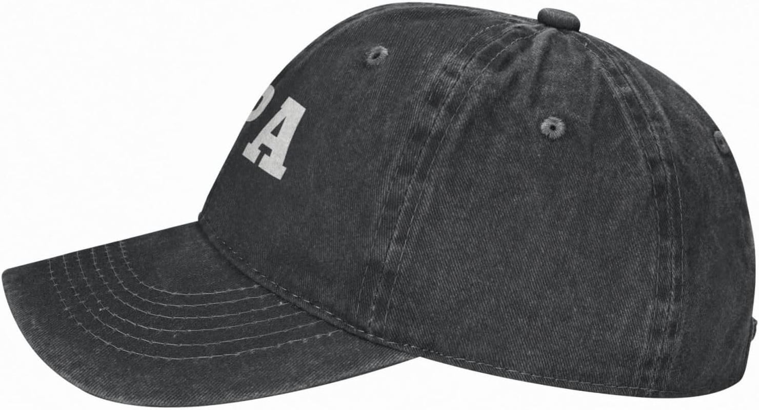 Papa Hat Adjustable Vintage Washed Cotton Dad Baseball Cap Gifts for Men Grandpa Dad Husband image number 4